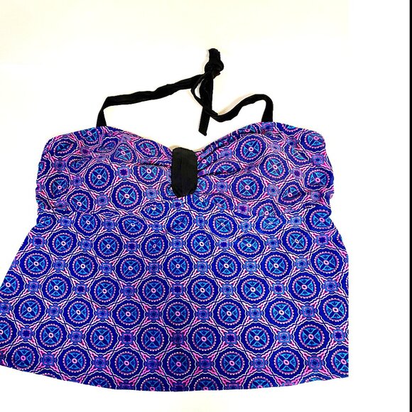 NEW 2pc Xhilaration Tankini Top 4; Beach House Bikini 20W Plus Size Swimwear #72 - Picture 1 of 3
